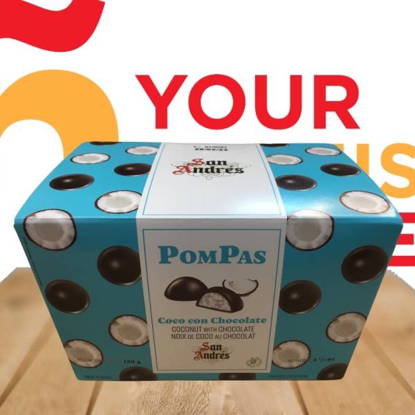 POMPAS COCO CON CHOCOLATE 150G SAN ANDRES POMPAS COCO CON CHOCOLATE 150G SAN ANDRES