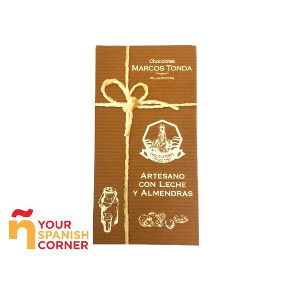 Chocolate Artesano con Leche y Almendras MAROCOS TONDA 150gr. Chocolate Artesano con Leche y Almendras MAROCOS TONDA 150gr.