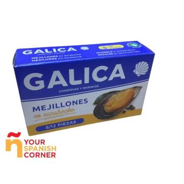 Mejillones de Galicia en escabeche 8/12 GALICA 111g.