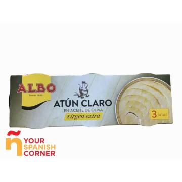 Atún en aceite de oliva virgen extra ALBO 3x65g.