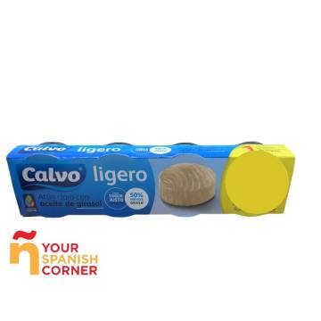 Thon pâle à l'huile de tournesol CALVO 4x60g.