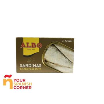 Sardines à l'huile d'olive ALBO 120g.