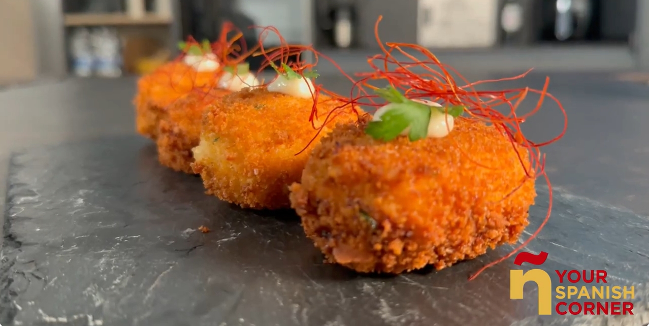 Croquetas de gambas al ajillo